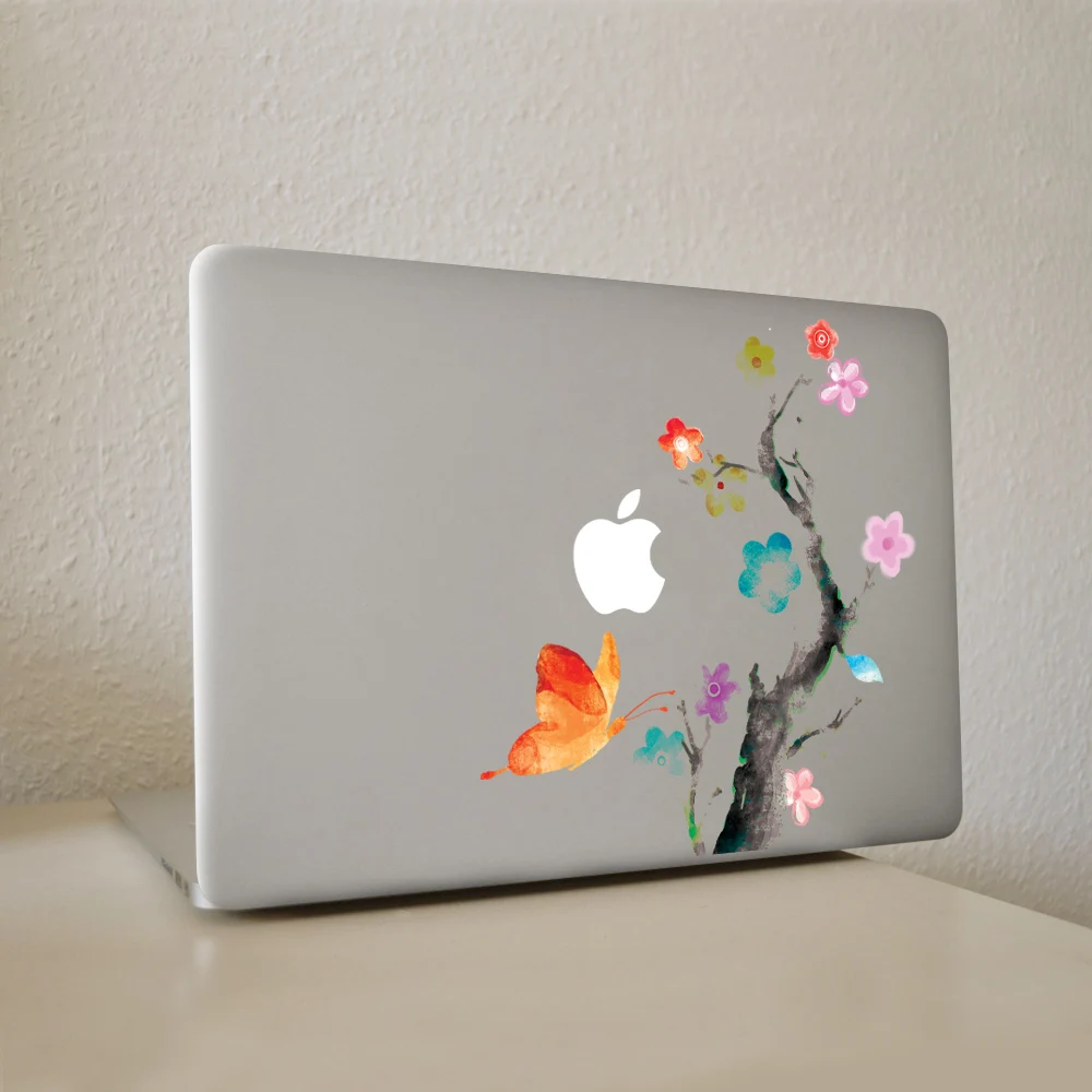 Colorful butterfly fly bloom Vulture style Vinyl Decal Laptop Sticker For DIY Macbook Pro Air 11 13 15 inch Skin | Компьютеры и офис