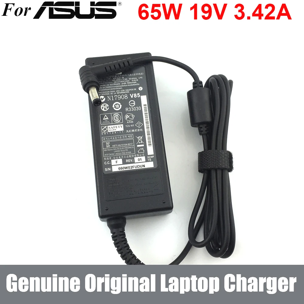 Оригинальные 65 W 19 V 3.42A адаптер переменного тока Зарядное устройство Питание для ASUS X401A-EBL4 K501 K50IJ P50IJ