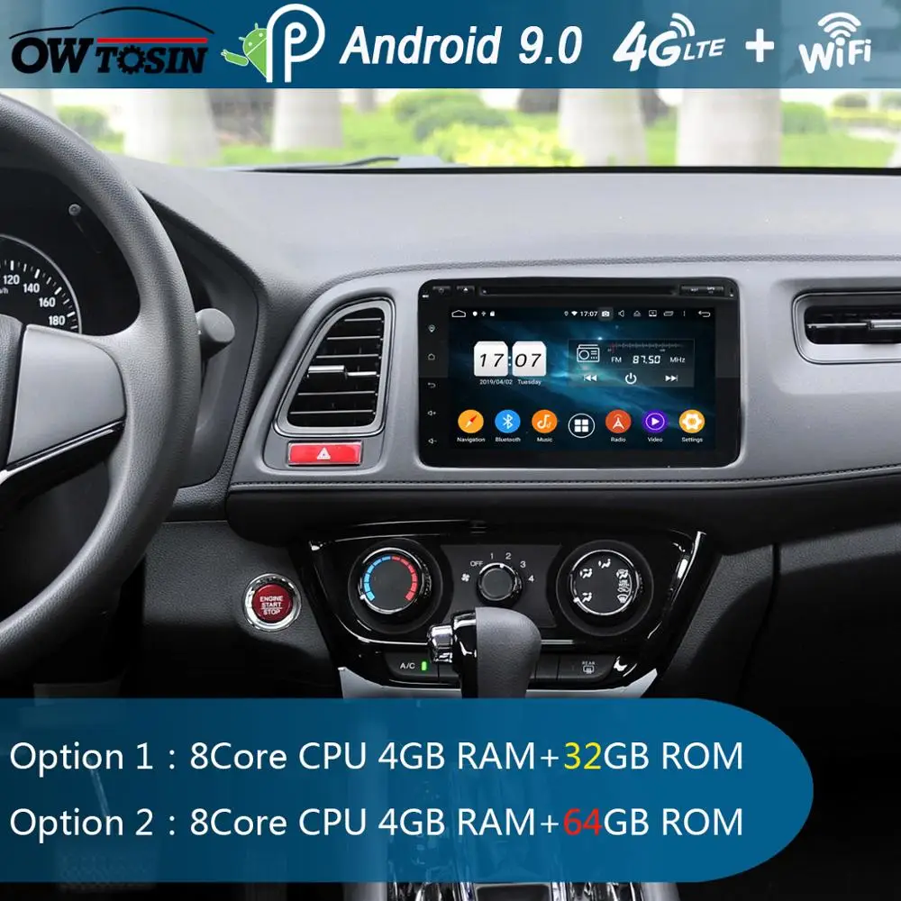 8 &quotIPS Core 4G + 64G Android 9 0 автомобильное DVD радио GPS навигатор для Honda Vezel HR V HRV XR 2014 2015 2016
