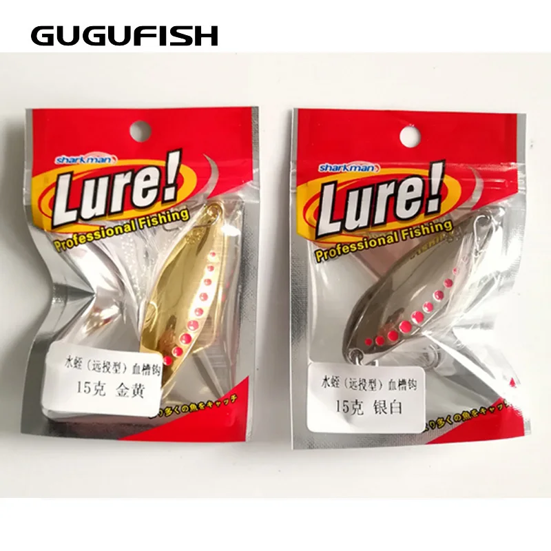 GUGUFISH Luya блестки оптом с кровяным корытом перо крюк водная дорога длинный удар