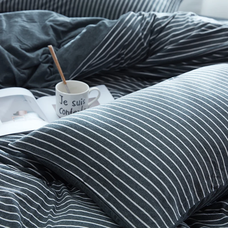 Комплект постельного белья для мужчин и женщин 100% хлопок трикотажная ткань 4 шт. в