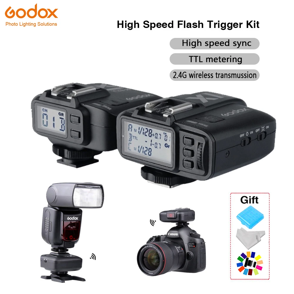 Ttl Flash Trigger синхронизатор комплект Godox X1C/N/S 2,4G беспроводной пульт дистанционного управления затвором Штатив для "горячего башмака" для Canon Nikon sony