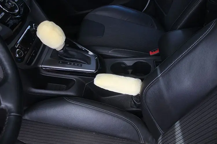 2 Pieces Car Comfortable Plush Manual Gear Cover Hand Brake Interior Accessories For Autumn Winter | Автомобили и мотоциклы