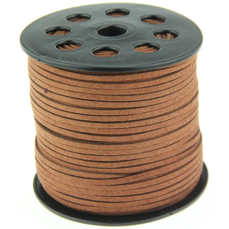 Бархатная коричневая веревка из искусственной замши 2 5 мм 3 метра| |