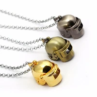 new game playerunknowns battlegrounds 3d necklace metal pubg can open special forces level 3 helmet pendant necklace men colar h