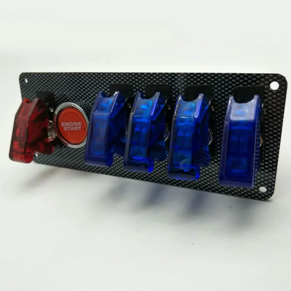 Панель переключателя зажигания запуска двигателя Push Button6 в 1 гоночный автомобиль