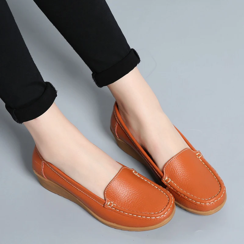 LEMAI/Прямая поставка Женские классические лоферы Обувь из спилка балетки на