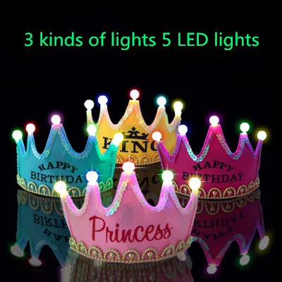 Доставка для детей и взрослых день рождения световой украшение на шляпку princess