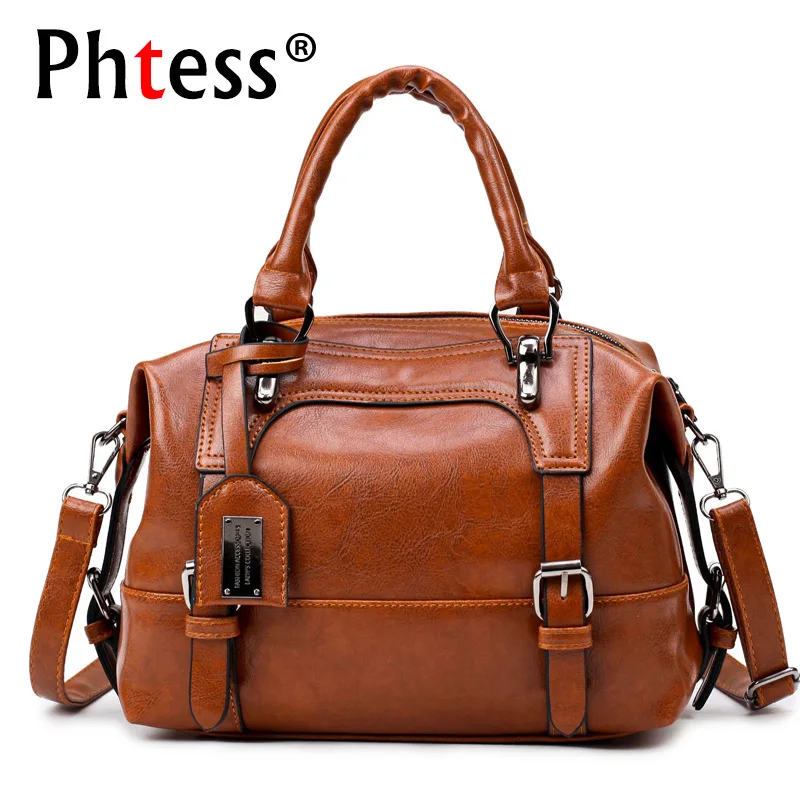 

Boston Luxury Leather Handbags Women Bags Designer High Quality Famous Brands Shoulder Bags Sac a Main Femme Ladies Hand Bags