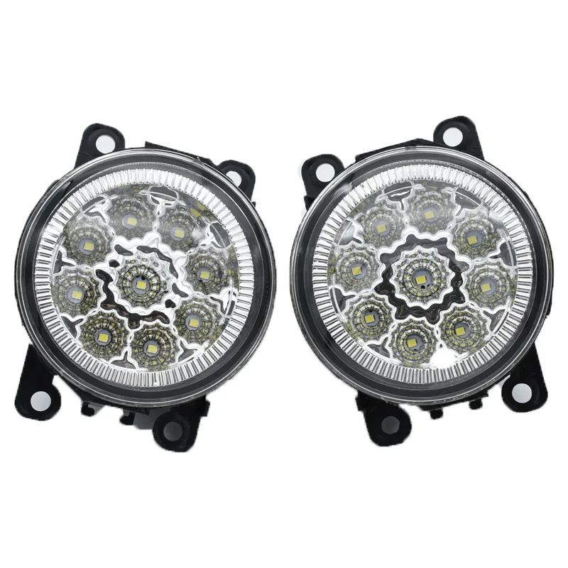 

2x LED Fog Light Lamp For Mitsubishi L200 Triton Strada Hunter 2006-2014 SMD 9-Pieces Leds Chips H11 12V 55W Halogen Fog Lights