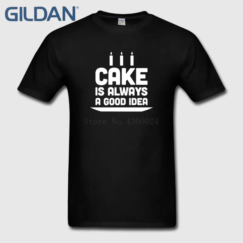 Торт милый и забавный Baker Graphic Top Черный футболка рубашки Для мужчин хлопок плюс