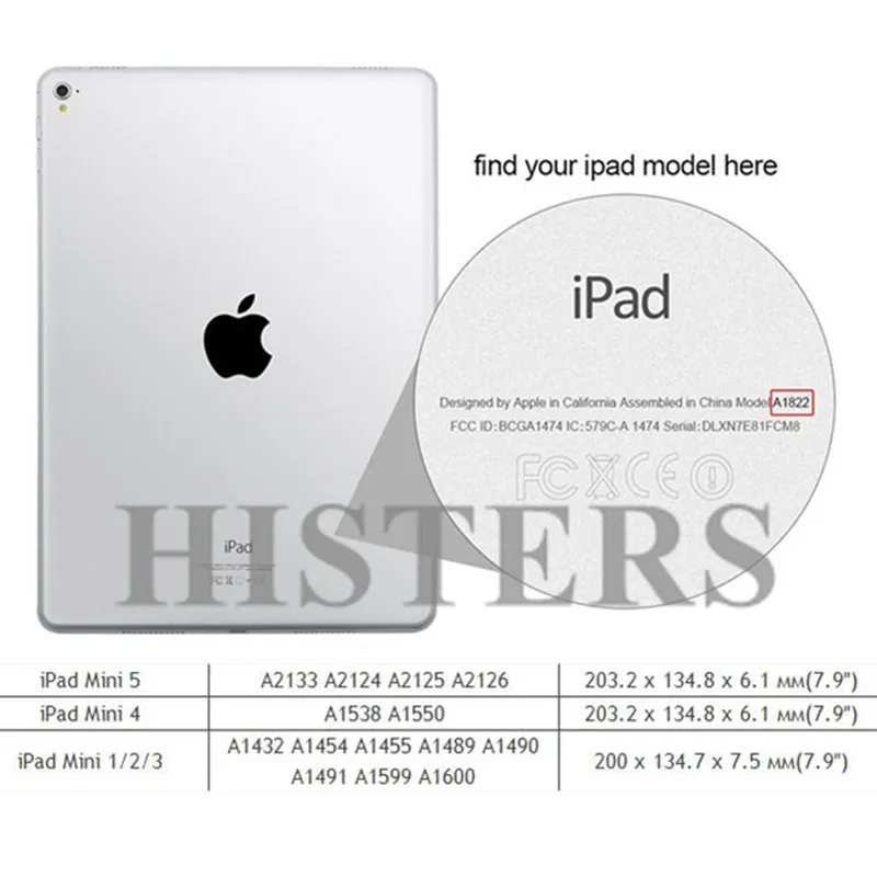 Тонкий держатель для карандашей и смарт клавиатура Bluetooth iPad Mini 5 4 3 2 1 A2133 A2124 A2125 A2126