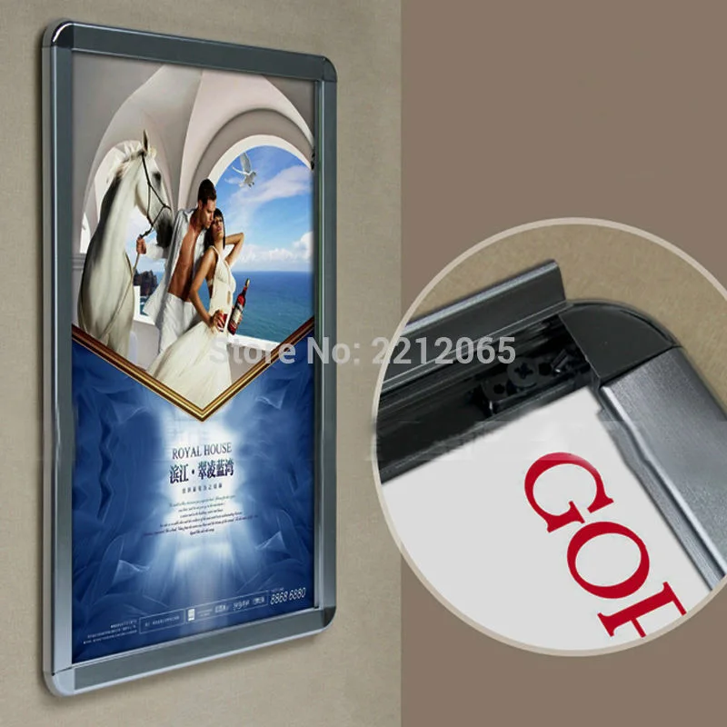 (Упаковка/5 шт.) Алюминиевые защелкивающиеся рамки для постера рамка с рамкой 25 мм