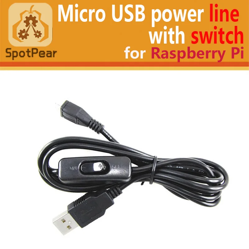 

Кабель micro usb Raspberry pi с выключателем питания