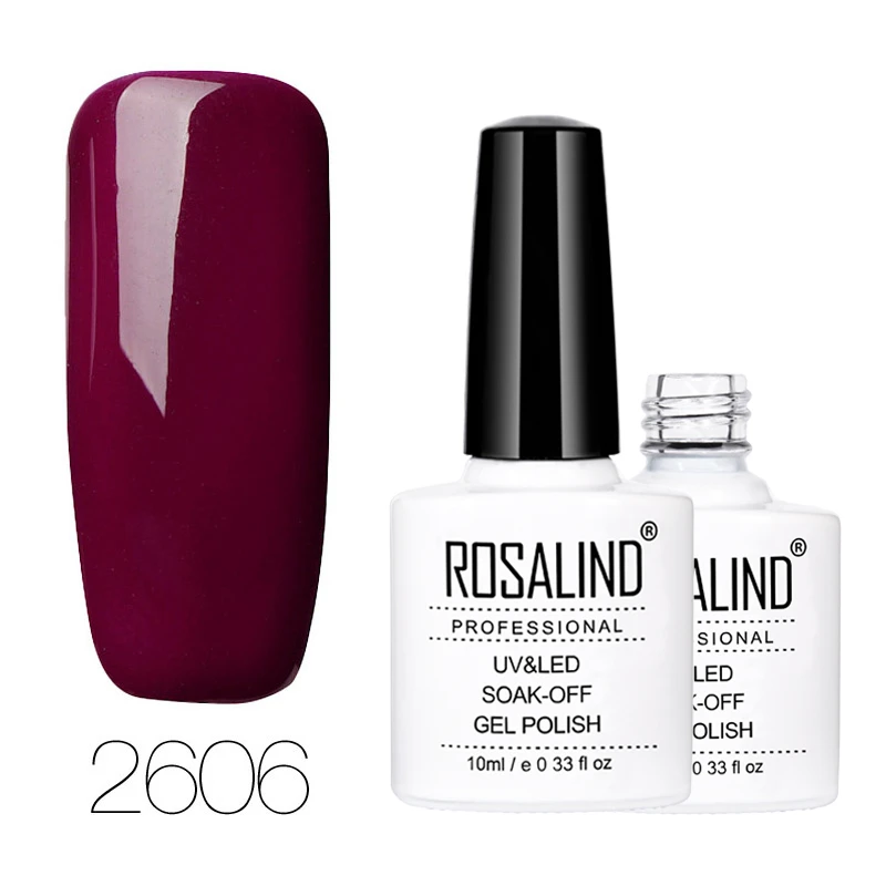 RD2606 Rosalind гель 1S 10 мл УФ светодиодный Гель-лак для ногтей красный серый цвет УФ светодиодный лак для ногтей долговечный Гель-лак - Цвет: RD2606
