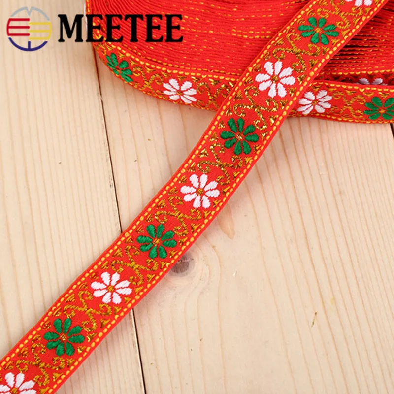 Meetee 2 шт. 20 мм этническое кружевное жаккардовое полотно вышивка домашняя