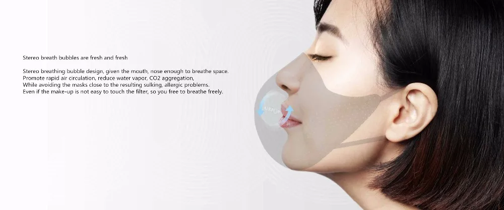 1 шт., Xiaomi Mijia Airpop светильник, 360 градусов, Воздушная одежда, PM2.5, анти-Дымчатая маска, регулируемая, для ушей, подвесная, удобная маска для лица, для мужчин и женщин
