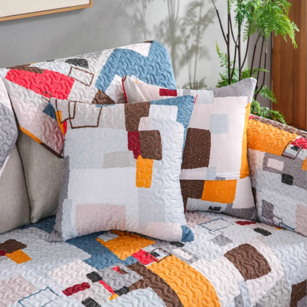 Чехол для дивана в европейском стиле из 100% хлопка нескользящий эластичный