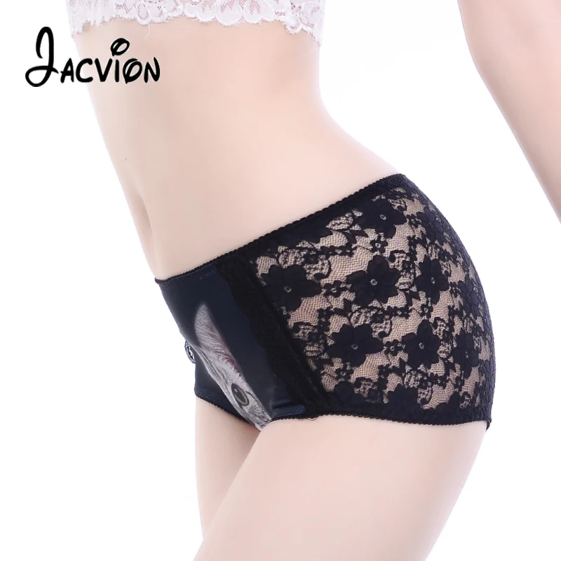 Женское нижнее белье кружевные трусы женские трусики с 3D принтом кота женское