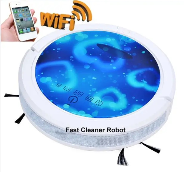 Blue With App FBA склад, более быстрый без налога для большой скидки робот пылесос, смартфон wifi приложение, резервуар для воды, 3350 мАч литий - Цвет: Blue With App