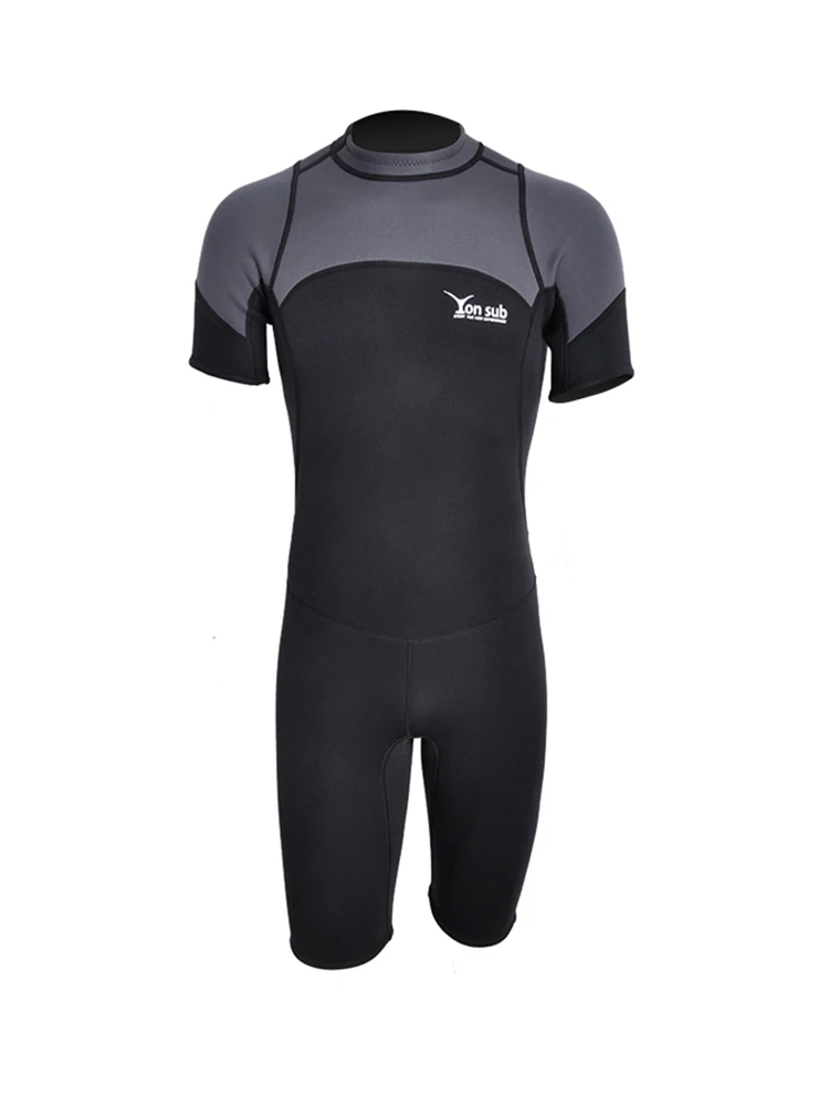 Short Sleeve YONSUB неопреновый 3 мм гидрокостюм с длинными и короткими рукавами водолазный костюм для мужчин для подводной охоты подводное плавание серфинг Сноркелинг купальник - Цвет: Short Sleeve