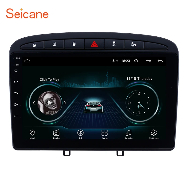 Seicane 9 дюймов Android 8 1 автомобильный стерео для PEUGEOT 408 2010 2016 GPS навигация головное