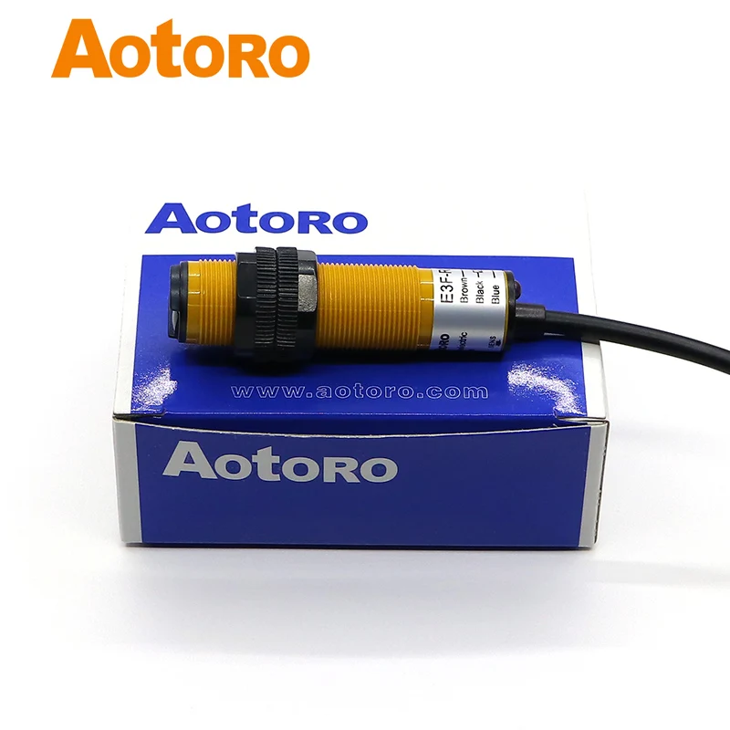 Фотоэлектрический датчик E3F R2C1 с отражателем пластиковый корпус