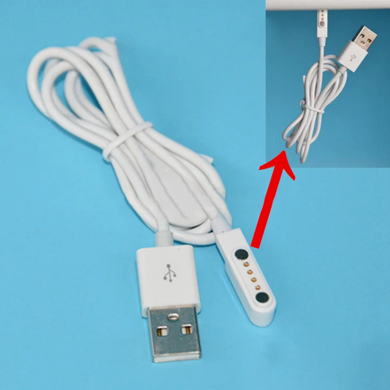 USB 2 0 Штекер до 4 Pin Pogo кабель для зарядки Магнитный Кабель зарядного устройства