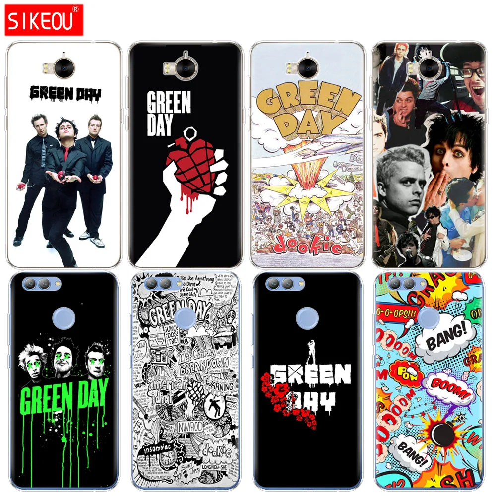 Силиконовый чехол для телефона huawei Y3 Y6 Y5 2 II 2017 nova 3e 2s LITE plus GREEN DAY DOOKIE AMERICAN|Бамперы| |