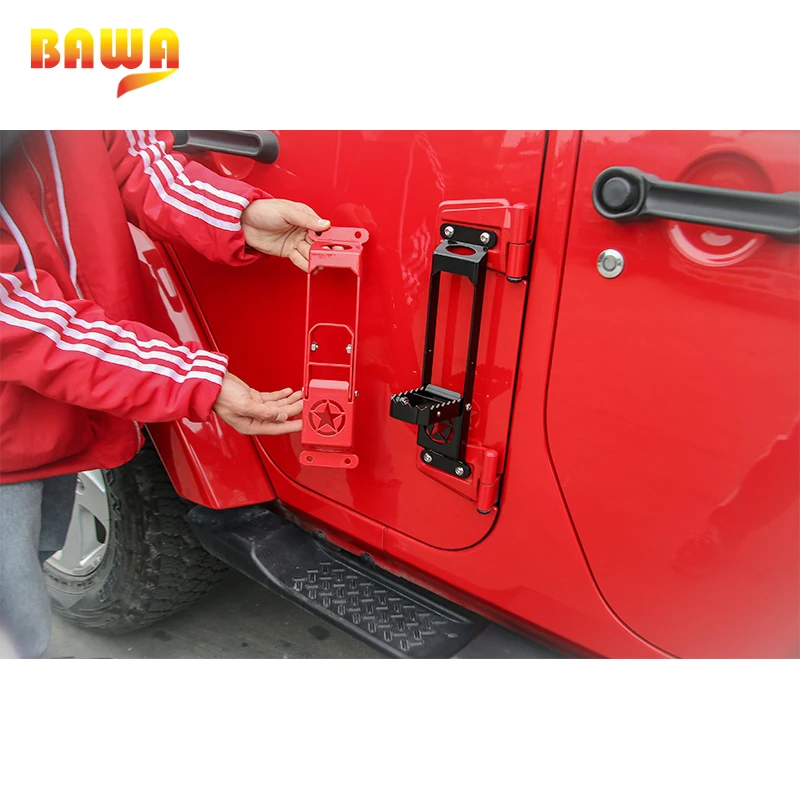 BAWA подножки дверные ступеньки дверная петля ножная педаль для Jeep Wrangler JK JL 2007+ стальная пластина для скалолазания