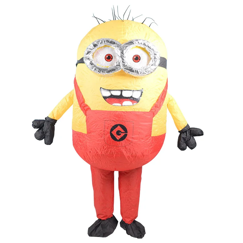 Men Women Inflatable Minion Costume Halloween Party Costumes Despicable Me Mascot Costume Minion Cosplay Clothing for Carnival