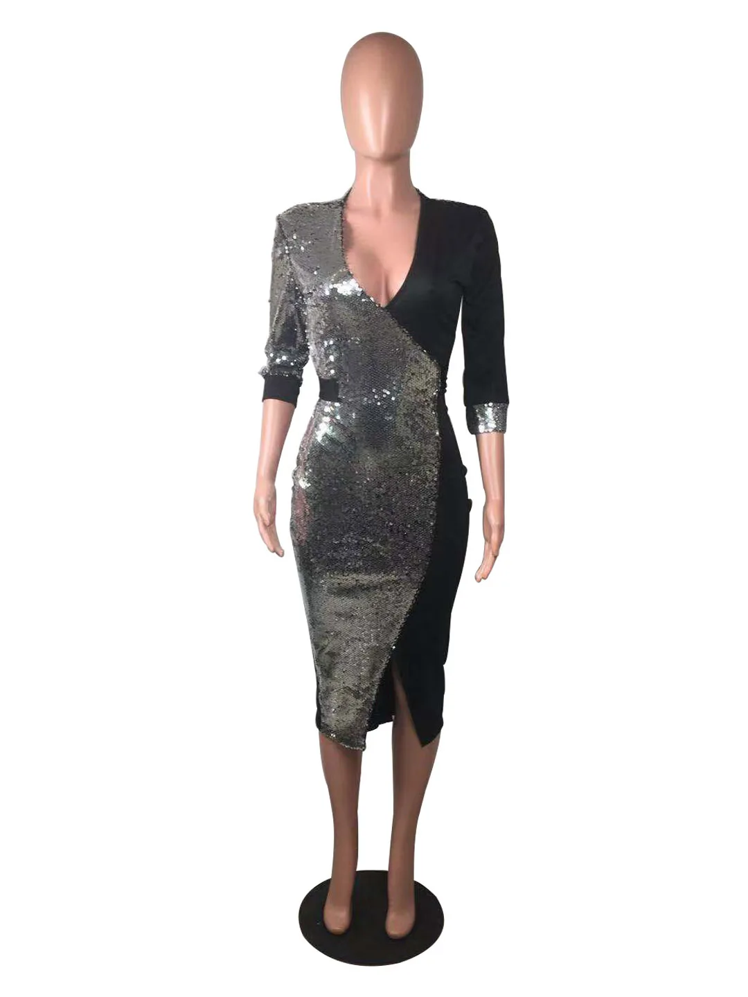 Женское платье блестками лоскутное Bodycon Элегантные Дамы Officewear тонкий туники Femme посылка бедра халаты пикантная весенняя одежда