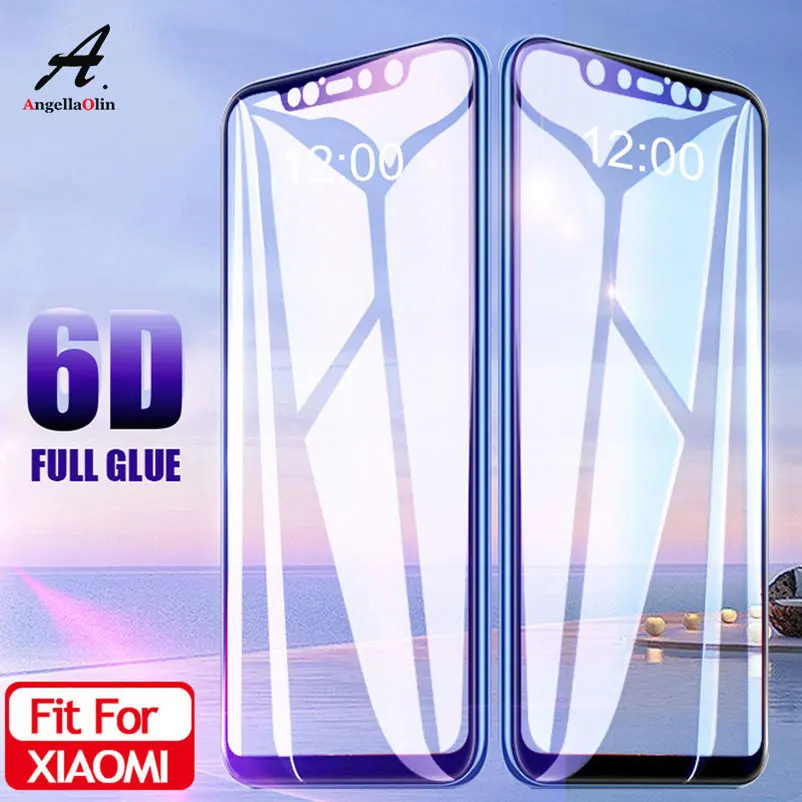 6D Screen Protector Tempered Glass For Xiaomi pocophone f1 Redmi 5A 5 6 6A S2 Note Pro Mi 6X A2 5X A1 8 SE Mix 2 3 Film full | Мобильные