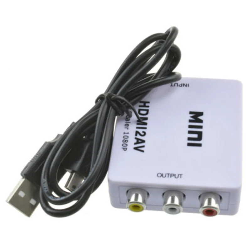 Мини преобразователь видеосигнала Larryjoe с HDMI на RCA AV/CVSB L/R 1080P HDMI2AV поддержка NTSC PAL