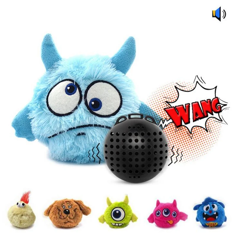 

Pet Dogs Toy Accessoires Electric Vocal Vibration Giggle Ball Interactive Shake Squeak Toy Jumping Ball Best Selling New 2019