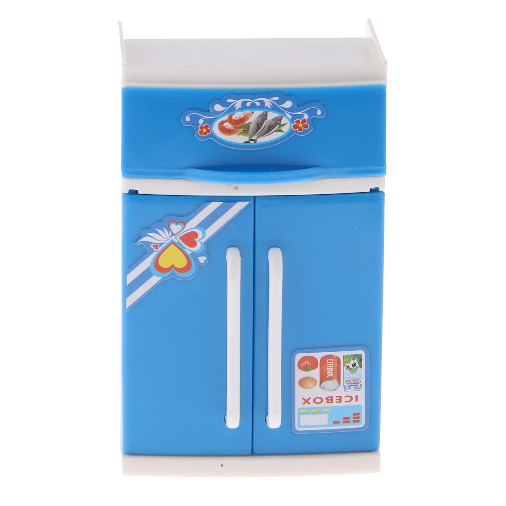 Refrigerator Моделирование Бытовая мини-техника Модель Дети ролевые игры игрушка кофе машина мебель игрушки для детей подарок аксессуары для кукол - Цвет: Refrigerator