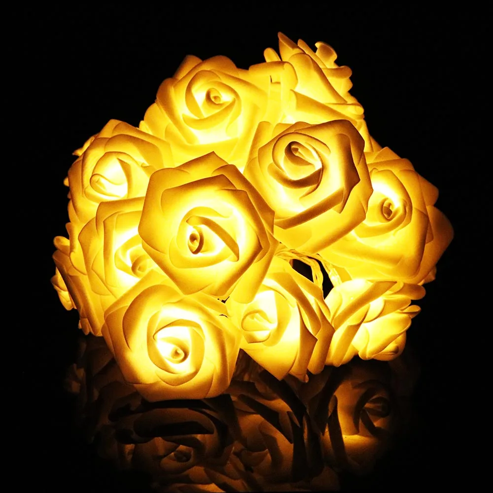 СВЕТОДИОДНАЯ Гирлянда в виде розы 20 светодиодов|lights fairy|rose led stringled flower light |