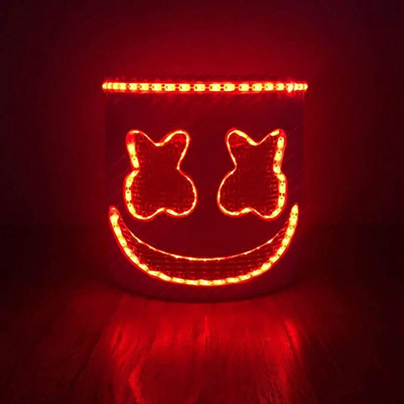 Мульти MarshMello маска диджея Tiesto светодиодный светильник шлем на всю голову Хэллоуин косплей пвх EVA Вечерние Маски