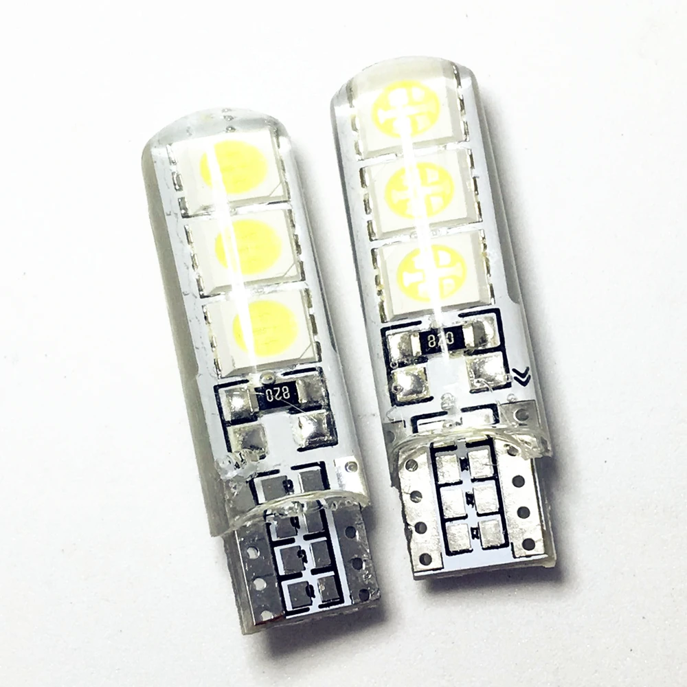 W5W светодиодный T10 194 2825 WY5W 6 SMD led силикагель водонепроницаемый клиновисветильник
