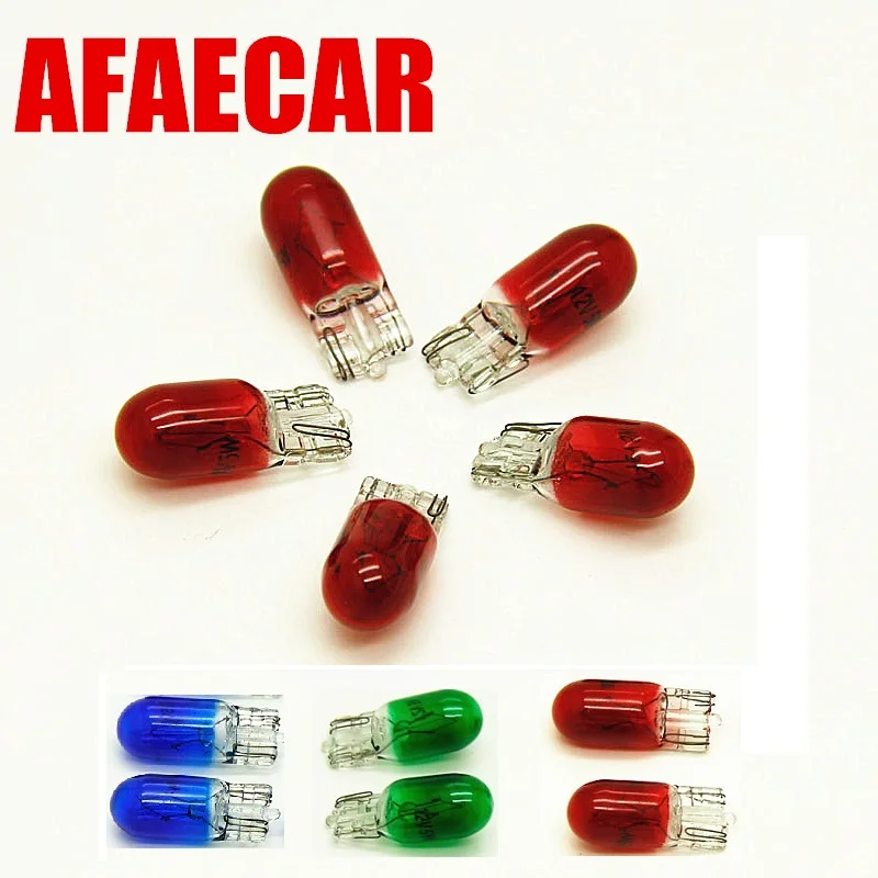 Галогенная лампа AFAECAR T10 W5W 168 194, автомобильные аксессуары, габаритные огни, лампа для чтения