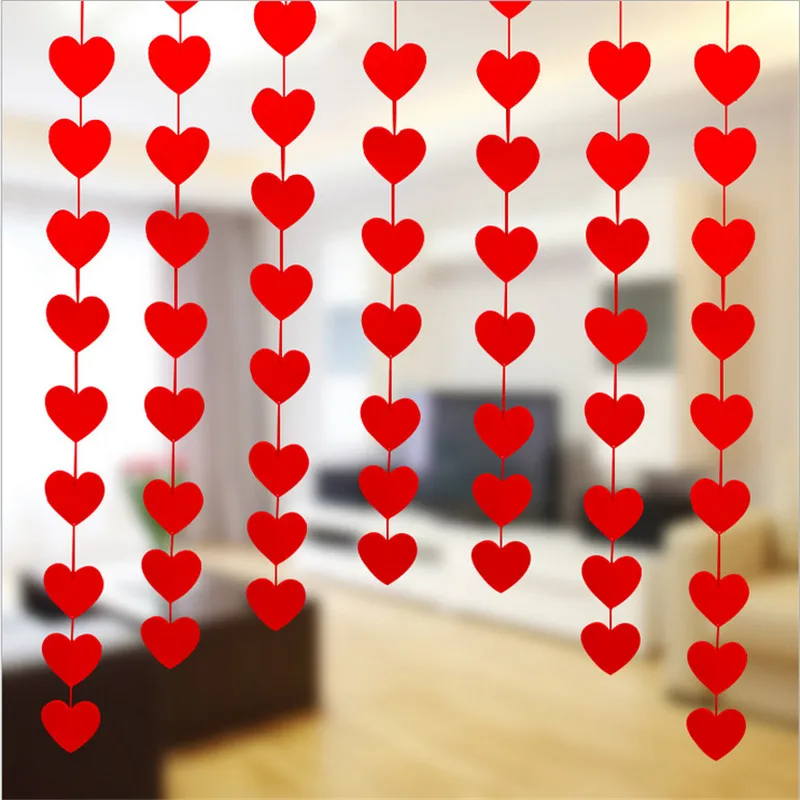 1 Набор (16 шт. влюбленные) сделай сам полое сердце гирлянда занавеска С Красной