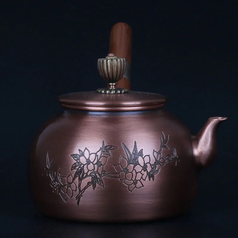 Чайник ручной работы из чистой меди с боковой ручкой 500 мл|pot water|pot setpot side handle |