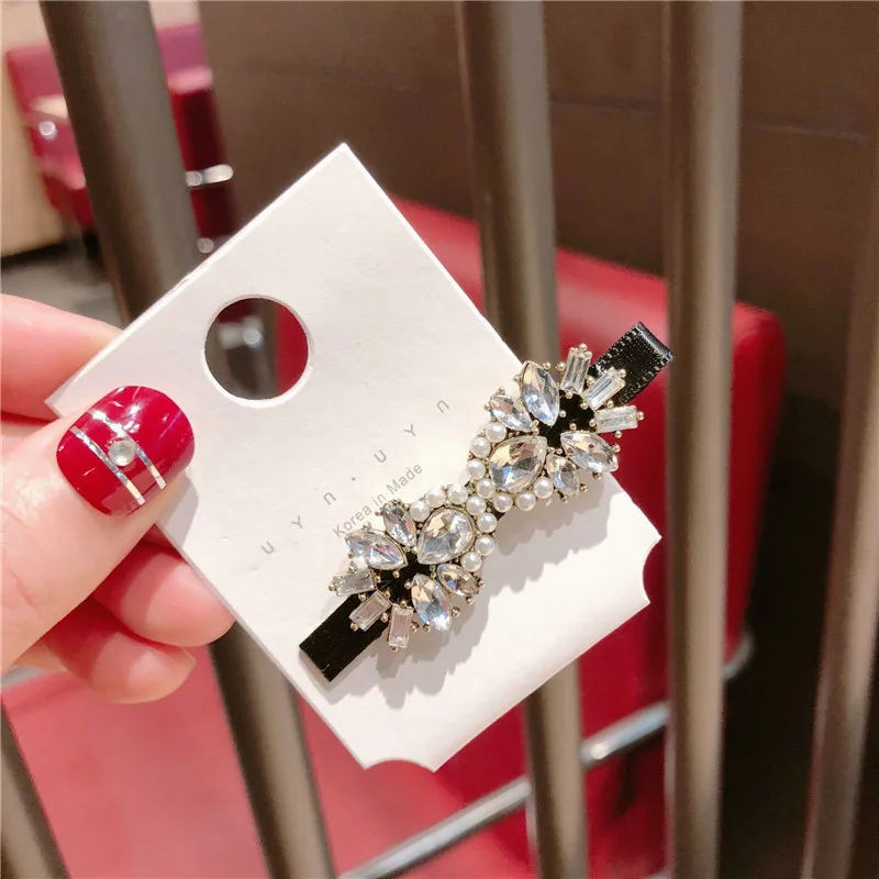 1 шт. Новое поступление корейский модный дизайн стразы жемчужные боковые зажимы