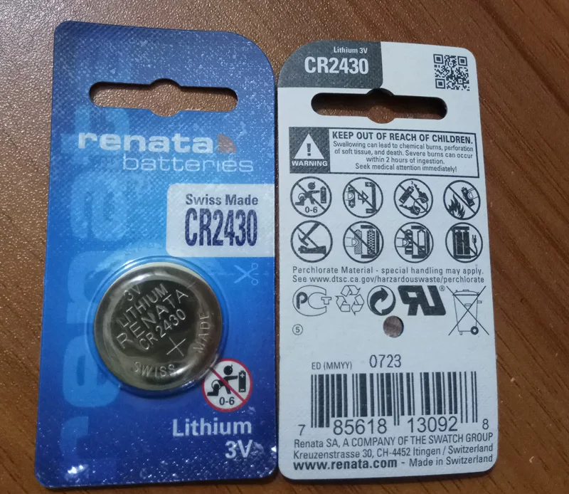 10Xrenata lithium Battery CR2430 3V %100 original brand renata 2430 battery | Электроника