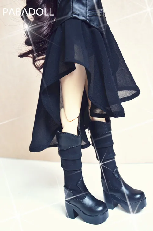 Модные черные неправильной формы, из шифона юбка для BJD для девочек 1/6 YOSD, 1/4MSD, 1/3 SD16 одежда по индивидуальному заказу CWB38