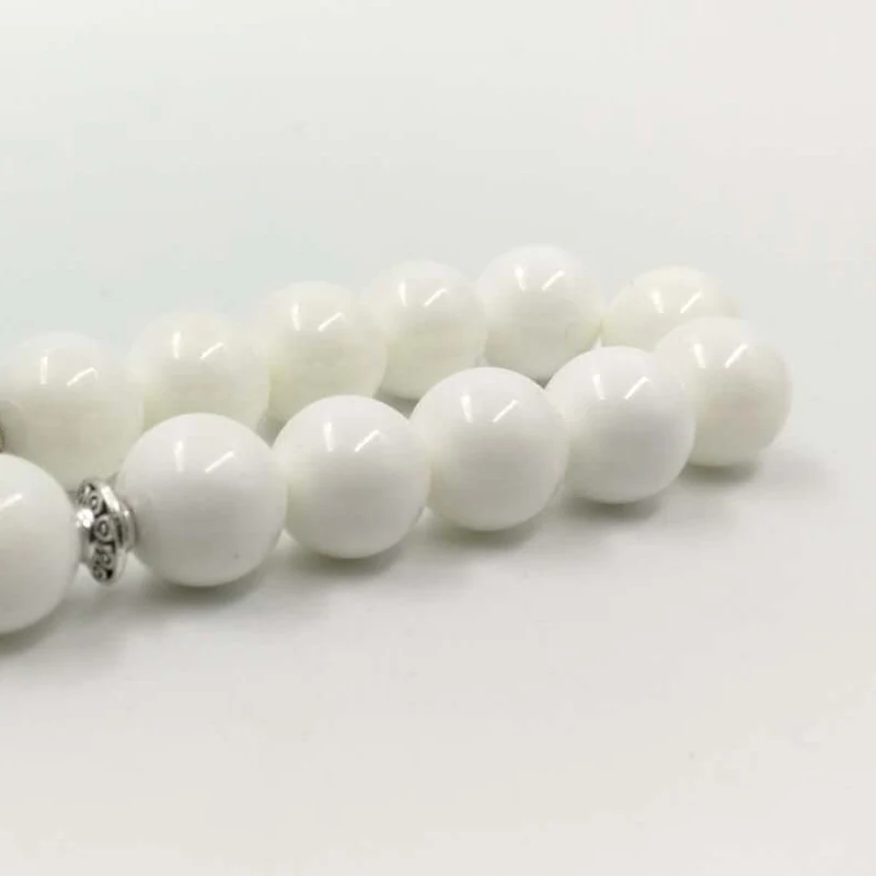 Новое поступление в апреле белая раковина Tasbih 5A белая раковина подарок браслеты для женщин 33 66 99 бусины tespih Ислам Четки