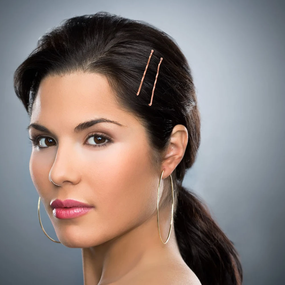 Набор из 24 штук 5 см контактный зажим для волос укладки серебристого золотистого