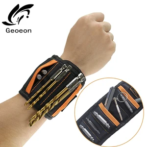 Geoeon магнитный браслет, инструмент, браслет, Портативная сумка для инструментов, электрик, наручный инструмент для удержания винтов, гвоздей, сверла, A35