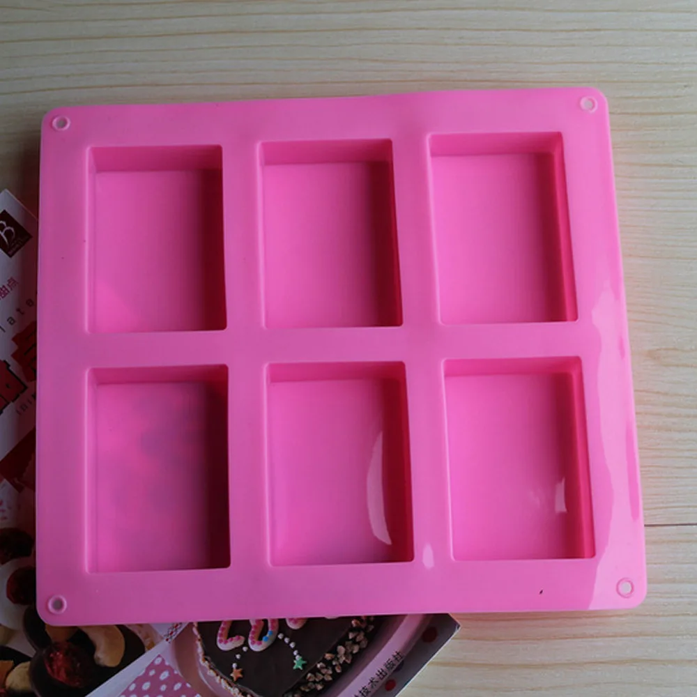 Квадратная форма для мыла 6 ячеек печать выпечка 3D Ручная работа искусственное