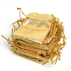 Сумка для ювелирных изделий, золотистаясеребристая, 7 Х9 см, 50 шт.